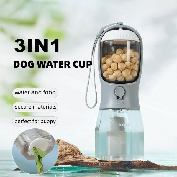 3-in-1 Portable Multi-Functional Pet Cup – Water, Food & Waste Bag Holder - Super Tech Bargains