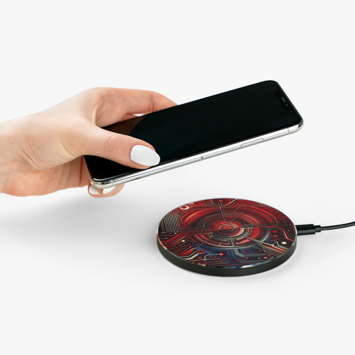Tech-Inspired Wireless Charger for Modern Gadgets, Fast Charging Pad, Unique Desk Accessory. - Super Tech Bargains