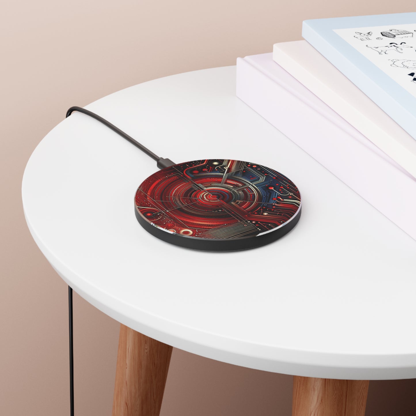 Tech-Inspired Wireless Charger for Modern Gadgets, Fast Charging Pad, Unique Desk Accessory. - Super Tech Bargains