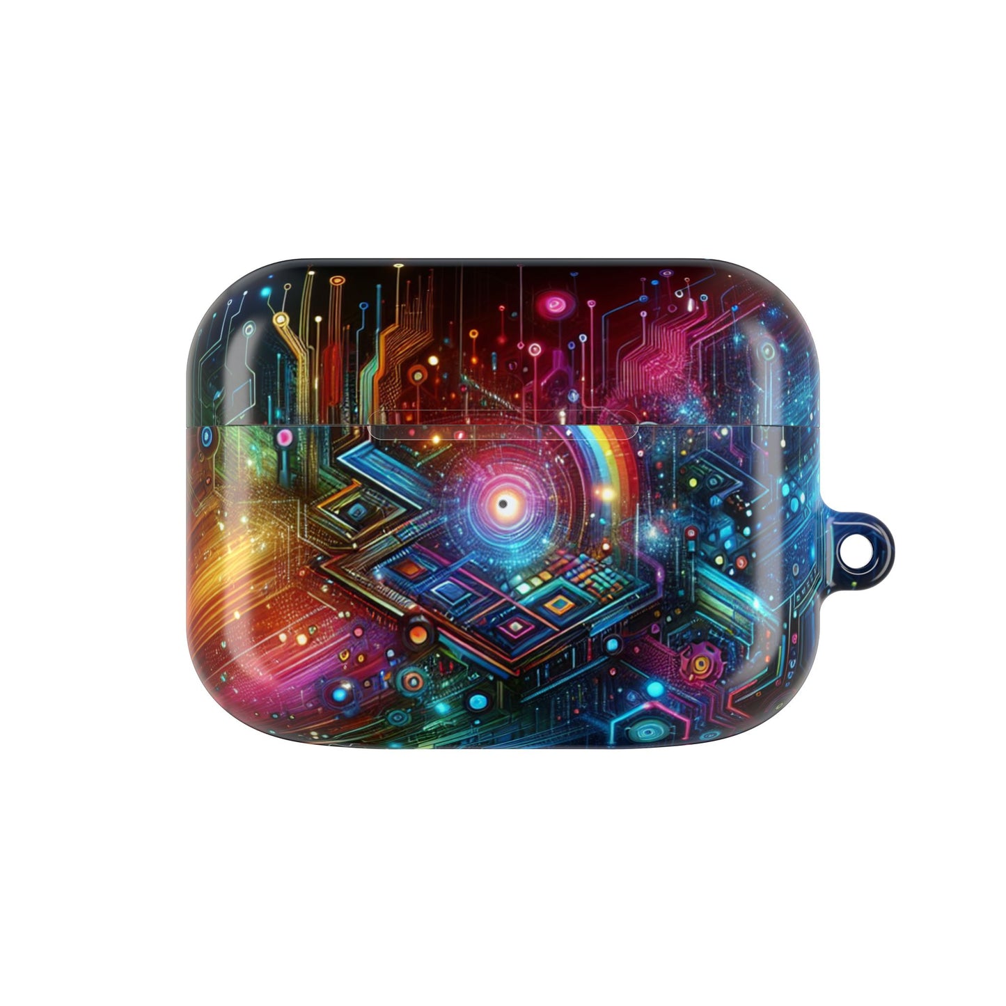 Colourful Cosmic AirPod Case, Unique Galaxy Earbuds Cover, Funky Gift for Tech Lovers.