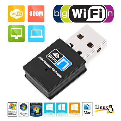 WiFi Wireless USB Mini Receiver – 300Mbps High-Speed Network Adapter - Super Tech Bargains