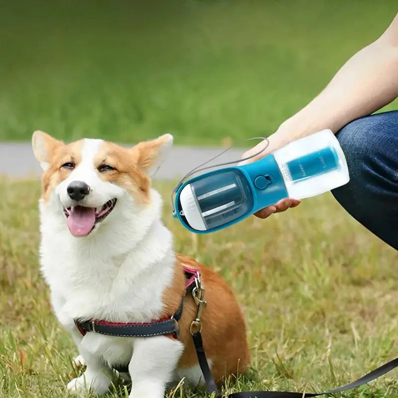 3-in-1 Portable Multi-Functional Pet Cup – Water, Food & Waste Bag Holder - Super Tech Bargains