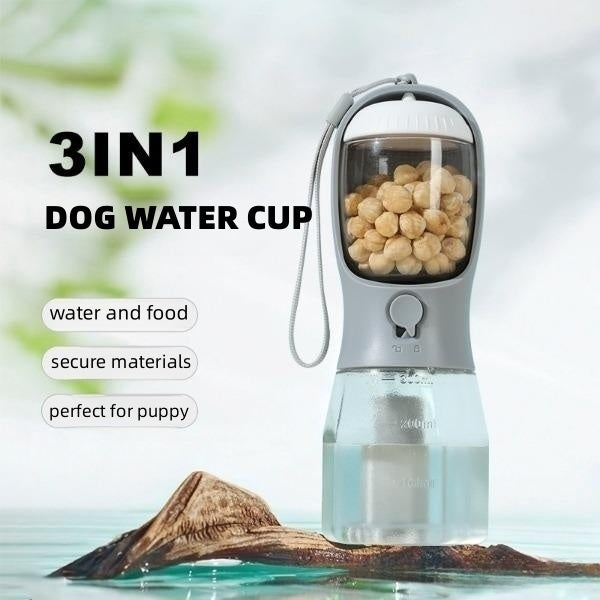 3-in-1 Portable Multi-Functional Pet Cup – Water, Food & Waste Bag Holder - Super Tech Bargains