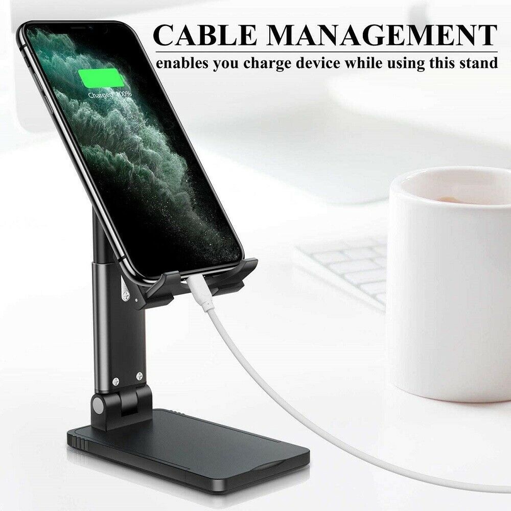 Adjustable Desktop Phone & Tablet Stand β Universal Cell Phone Holder for iPhone, iPad, Samsung, Android, and More - Super Tech Bargains