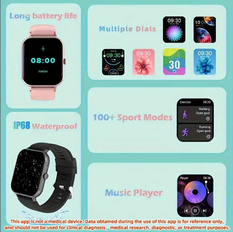 ZL54CJ Smartwatch – Bluetooth Call, Heart Rate Monitor, Fitness Tracker, Waterproof. - Super Tech Bargains
