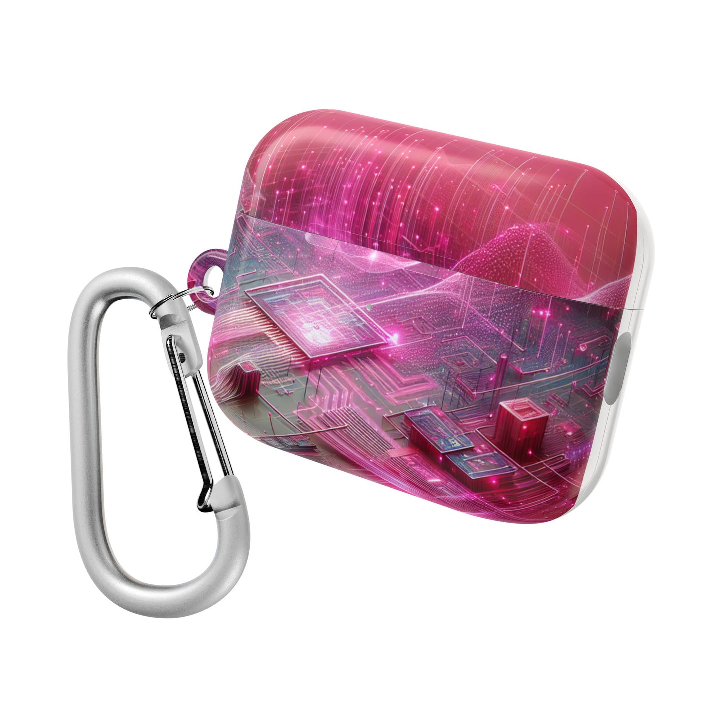 Futuristic Pink AirPod Case - Protective Cover for Tech Enthusiasts - Super Tech Bargains