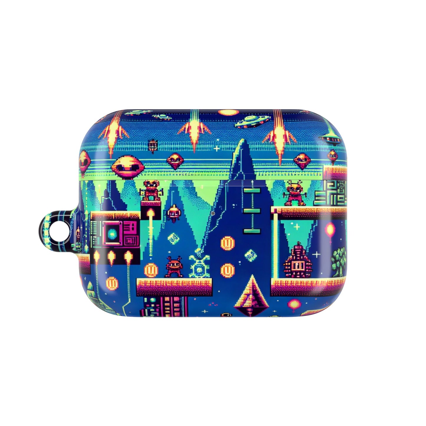 Retro Pixel Art AirPod Case - Colorful Gaming Design - Super Tech Bargains