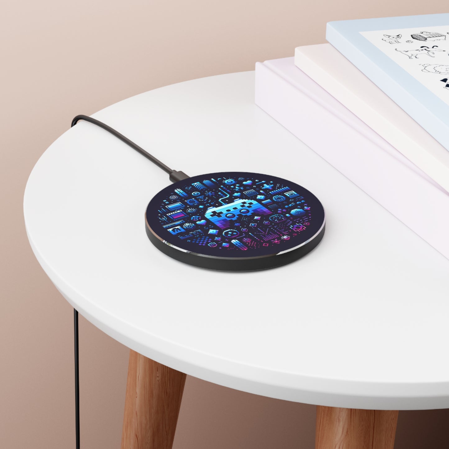 Pixelated Gaming Wireless Charger - Fast Charging Station for Gamers - Super Tech Bargains