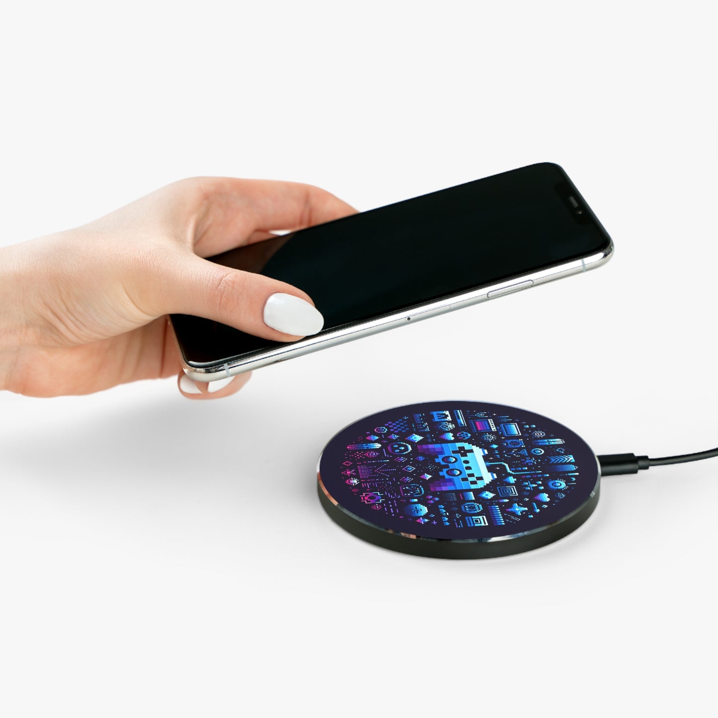 Pixelated Gaming Wireless Charger - Fast Charging Station for Gamers - Super Tech Bargains