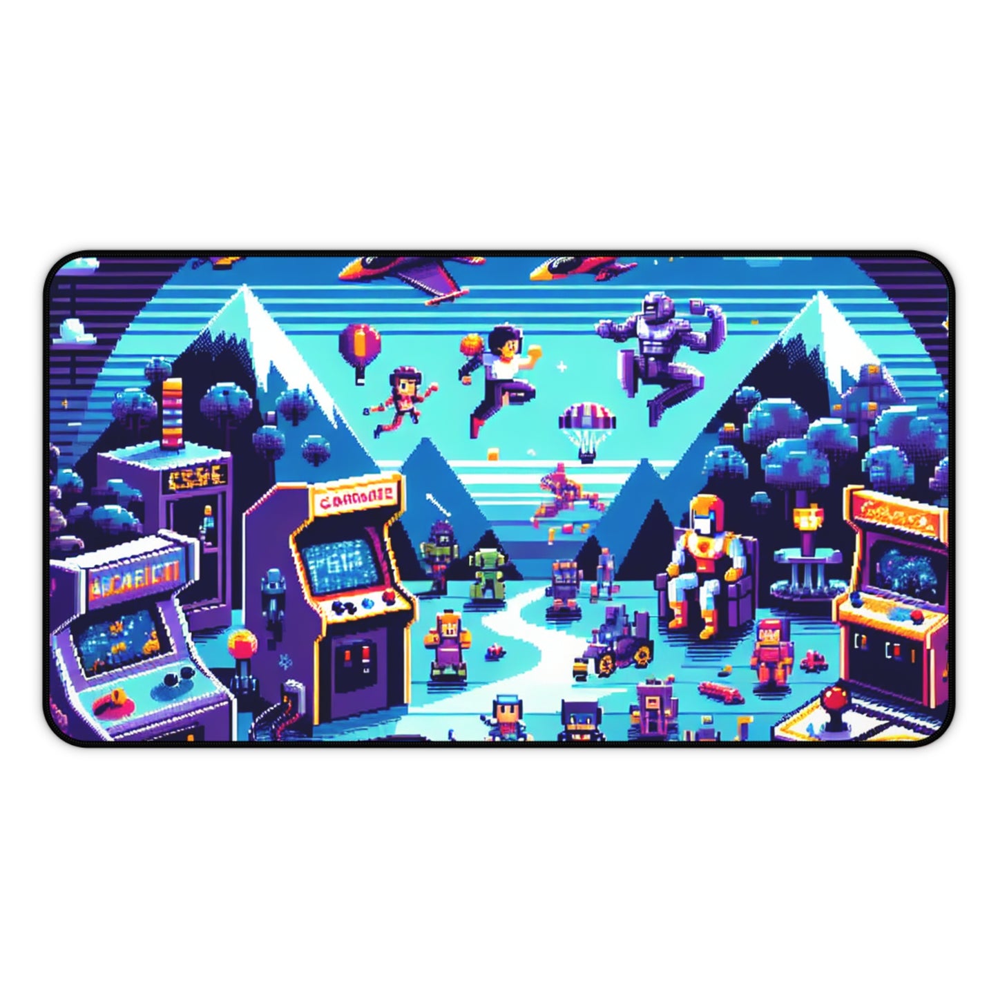 Retro Arcade Desk Mat | Gamer's Office Decor | Perfect for Gaming Station - Super Tech Bargains