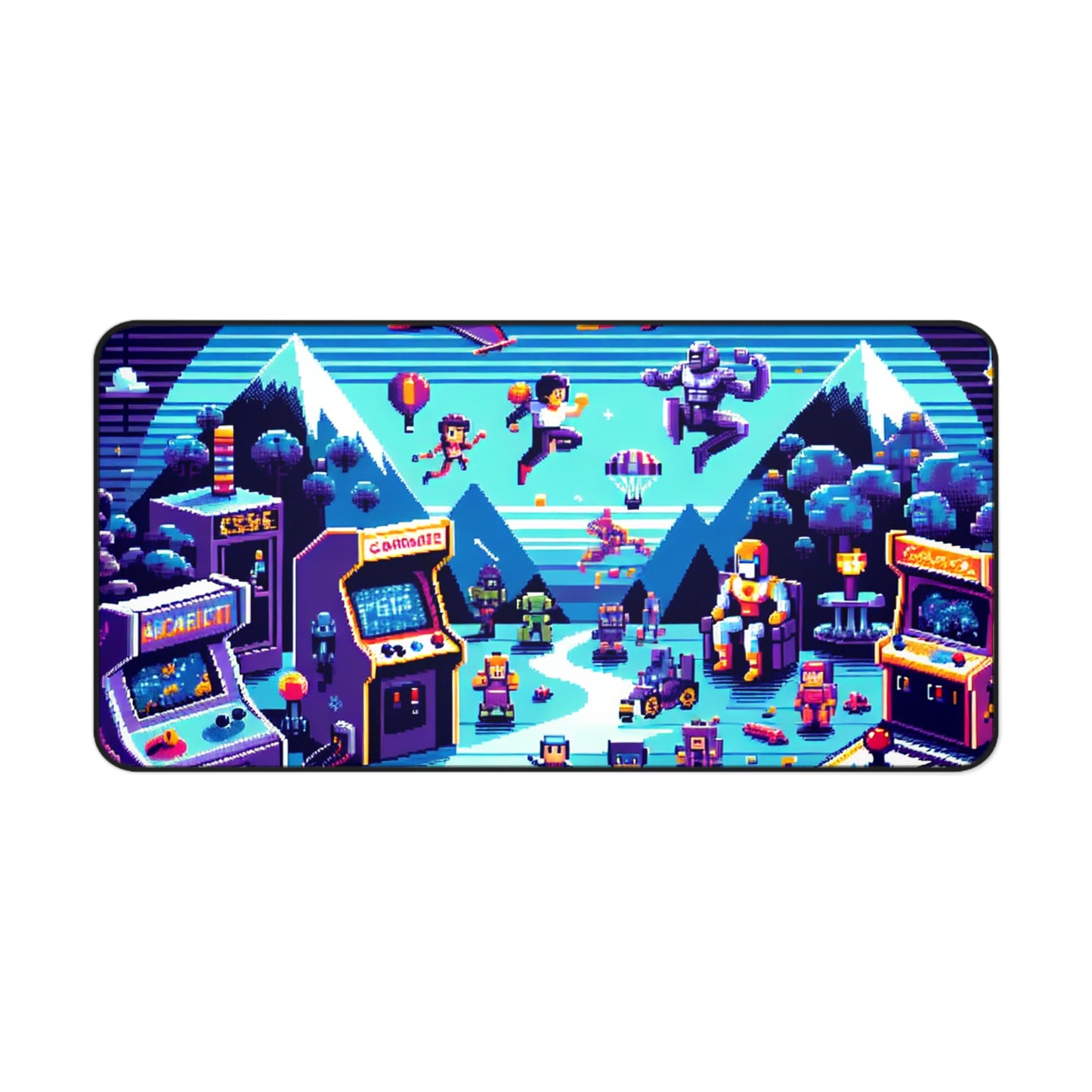 Retro Arcade Desk Mat | Gamer's Office Decor | Perfect for Gaming Station - Super Tech Bargains