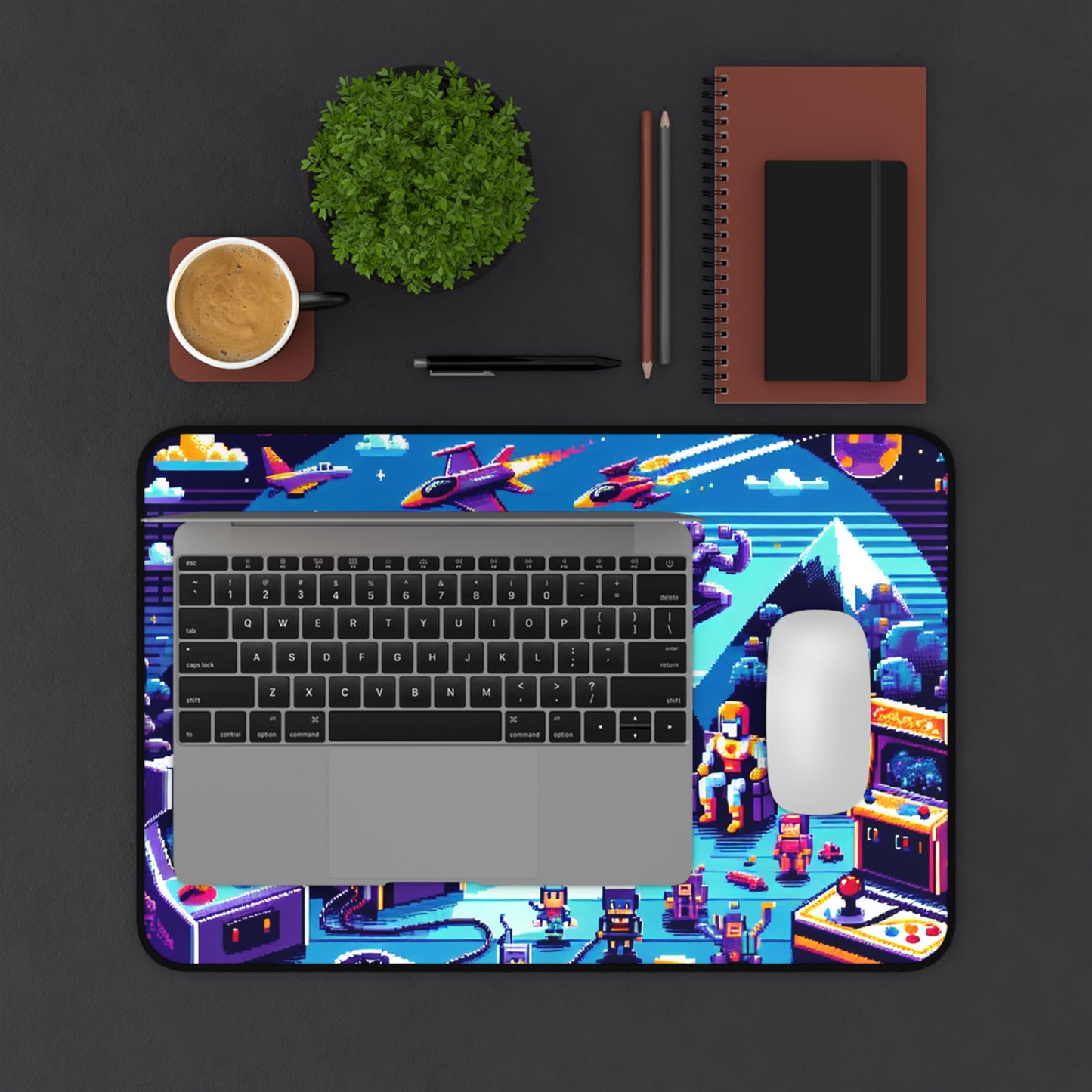 Retro Arcade Desk Mat | Gamer's Office Decor | Perfect for Gaming Station - Super Tech Bargains