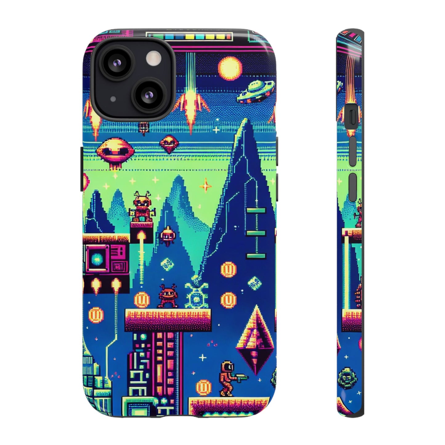 iPhone Retro Gaming Tough Case - Pixel Art Design for Gamers