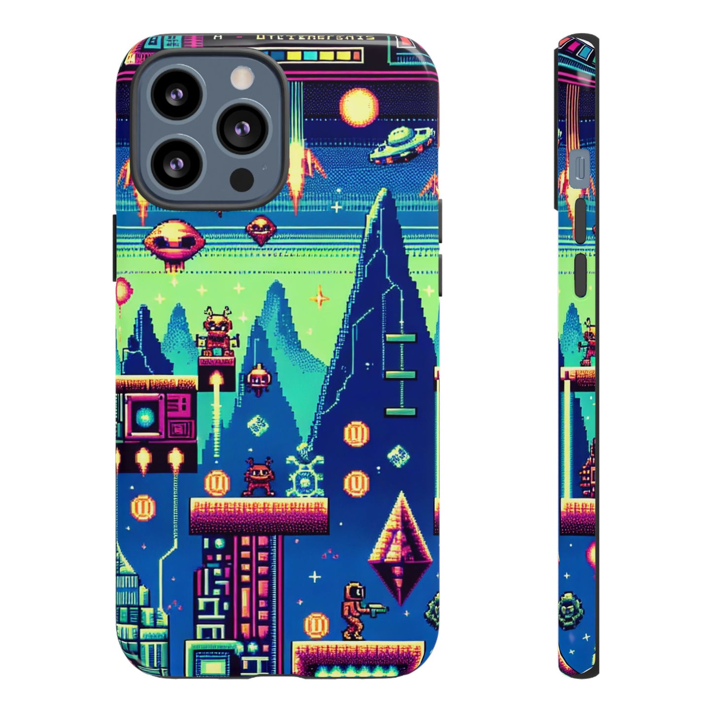 iPhone Retro Gaming Tough Case - Pixel Art Design for Gamers