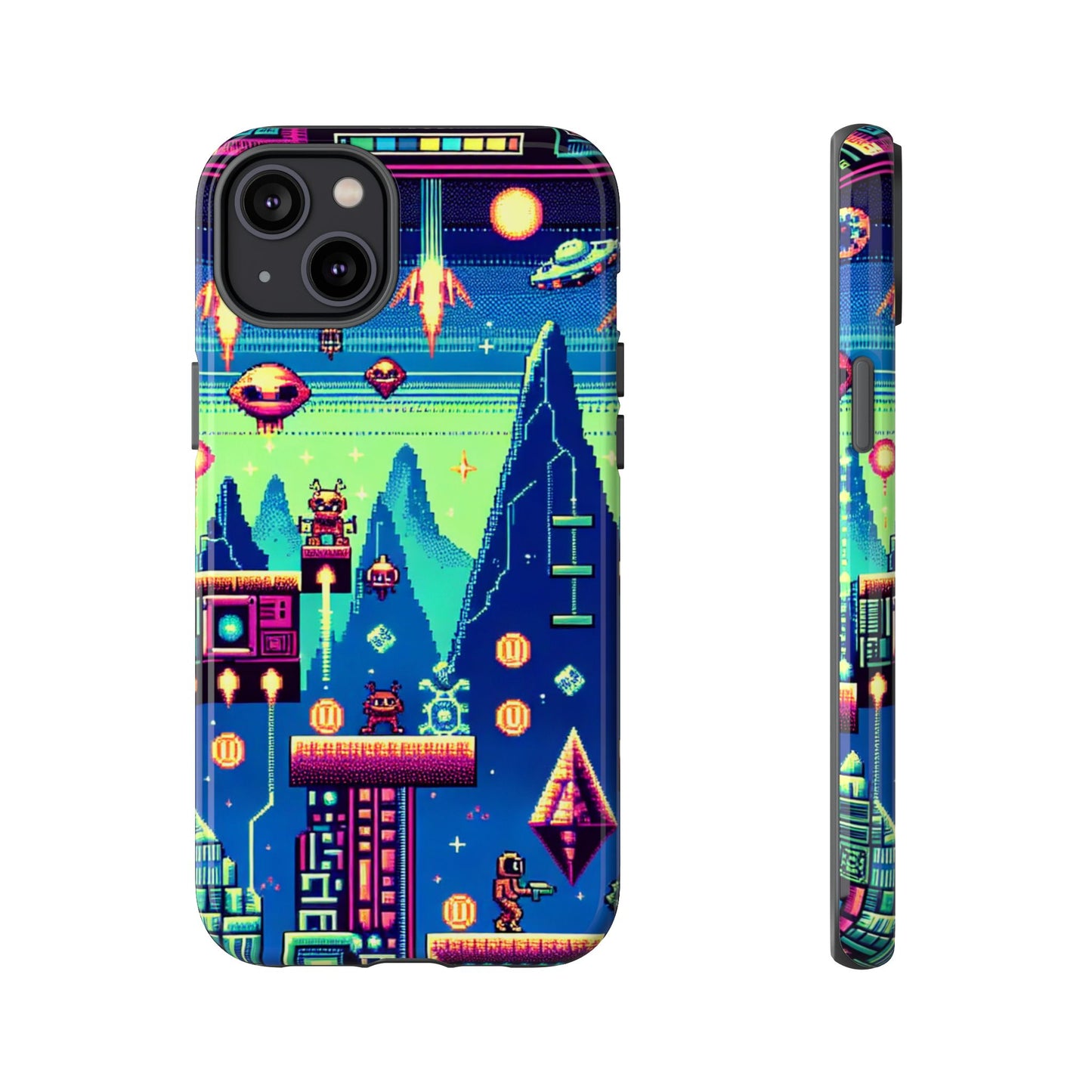 iPhone Retro Gaming Tough Case - Pixel Art Design for Gamers