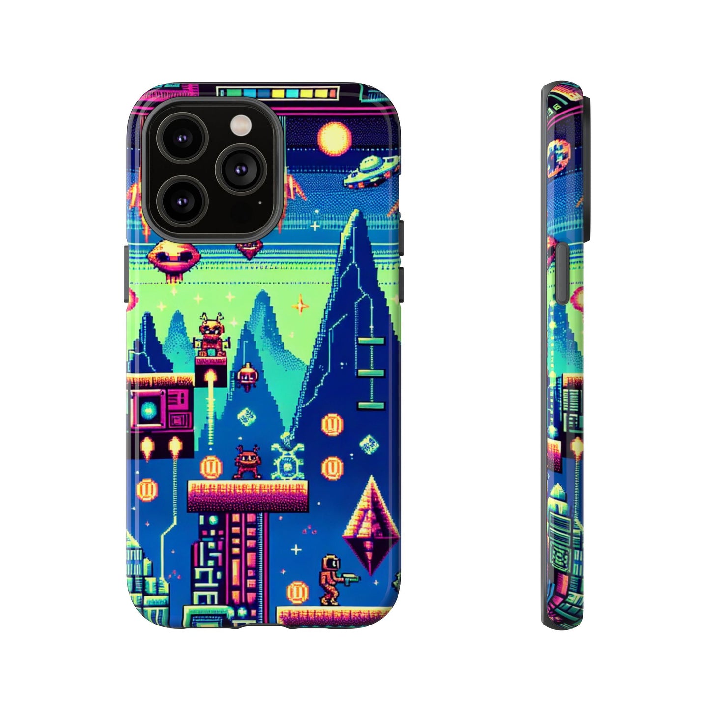 iPhone Retro Gaming Tough Case - Pixel Art Design for Gamers