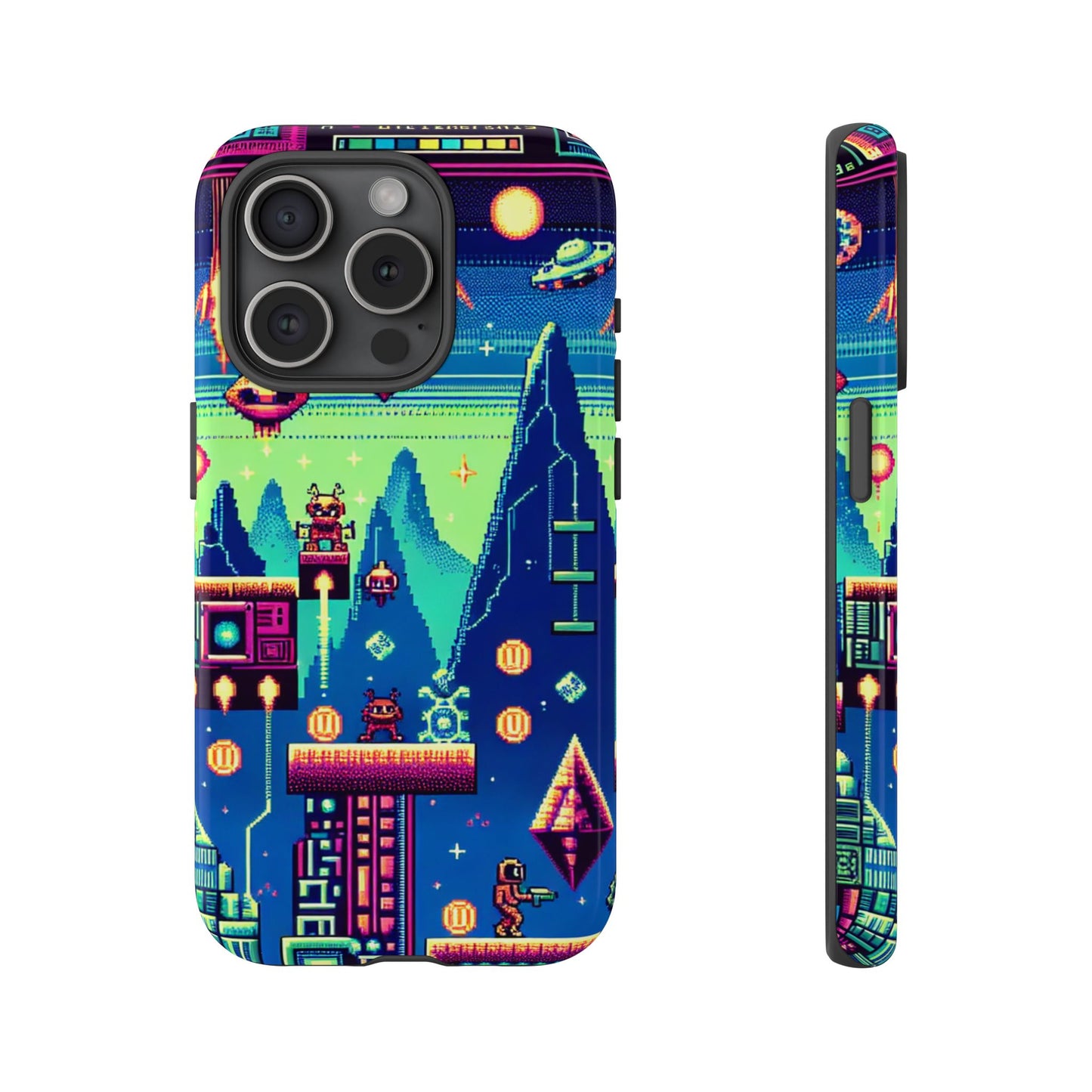 iPhone Retro Gaming Tough Case - Pixel Art Design for Gamers