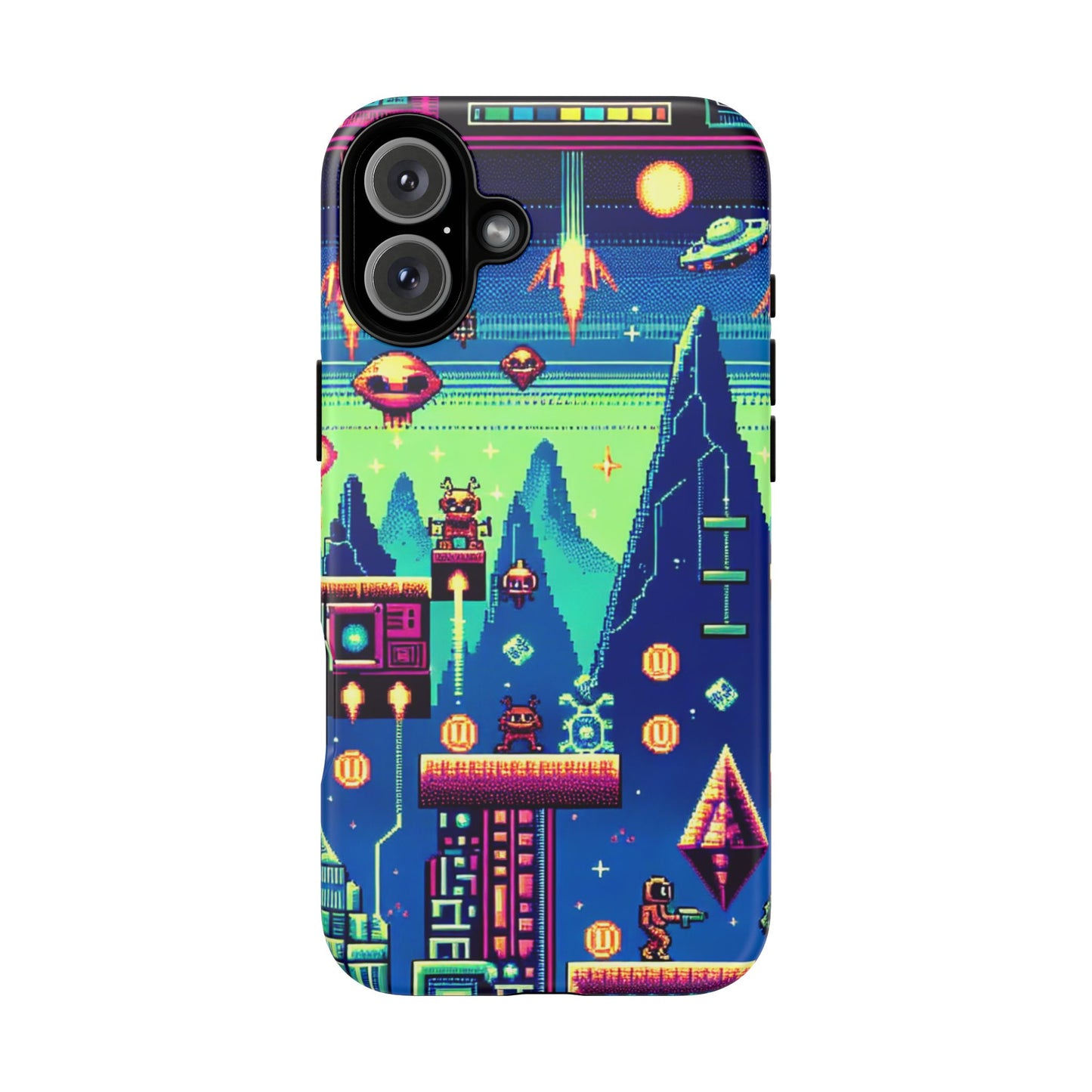 iPhone Retro Gaming Tough Case - Pixel Art Design for Gamers
