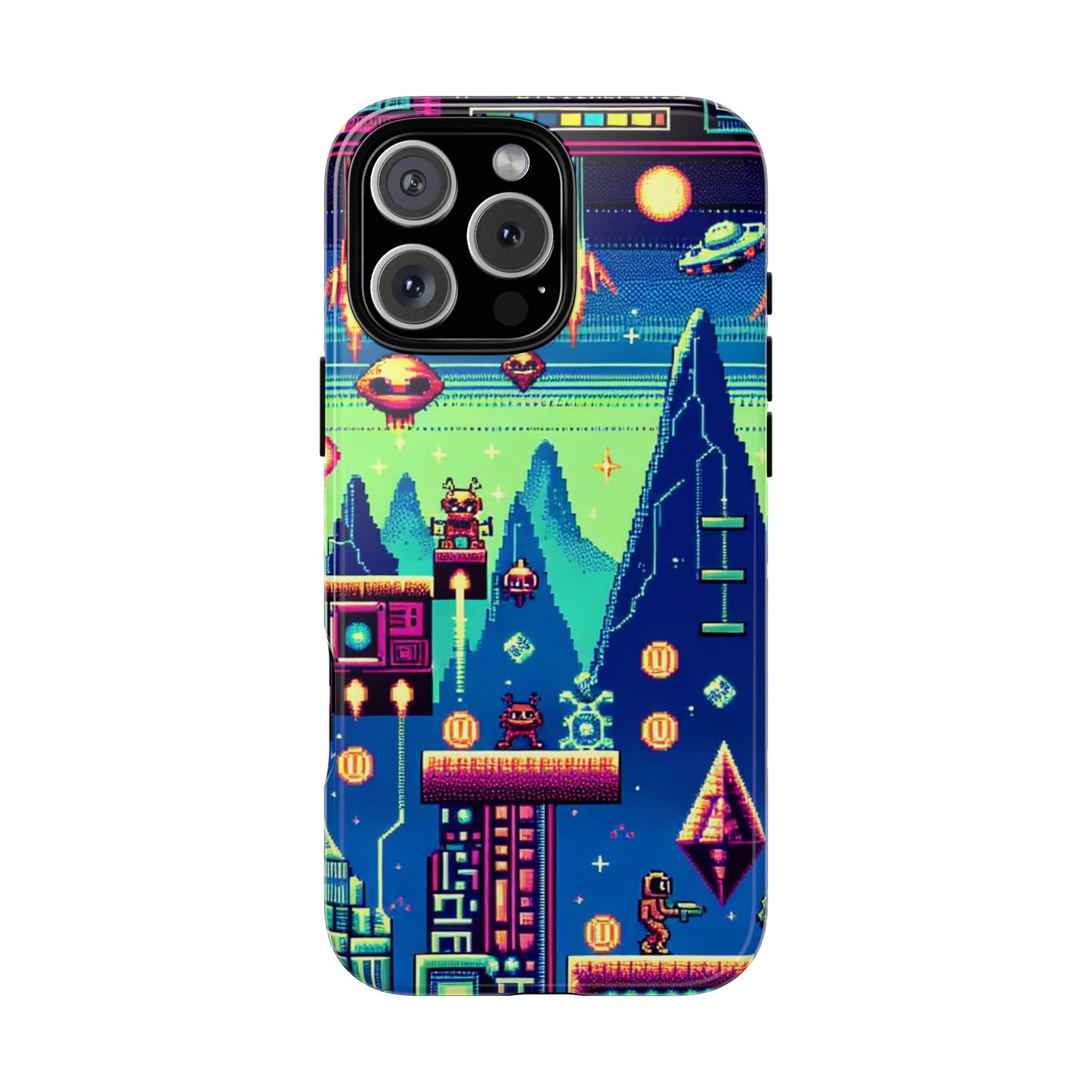 iPhone Retro Gaming Tough Case - Pixel Art Design for Gamers