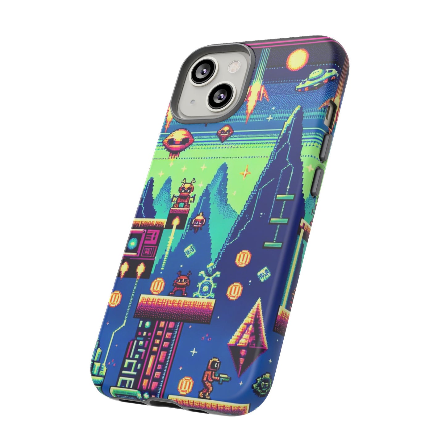 iPhone Retro Gaming Tough Case - Pixel Art Design for Gamers