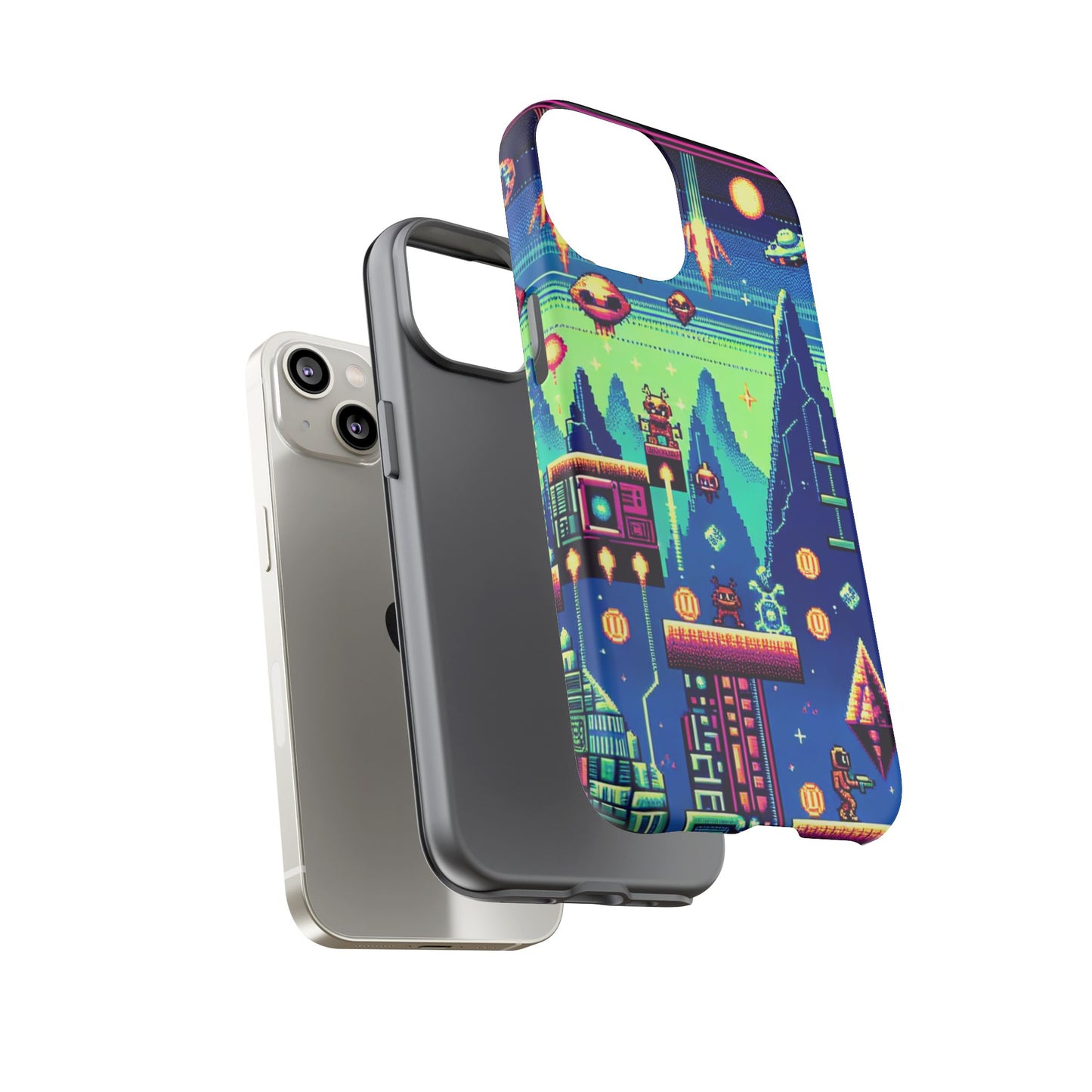 iPhone Retro Gaming Tough Case - Pixel Art Design for Gamers