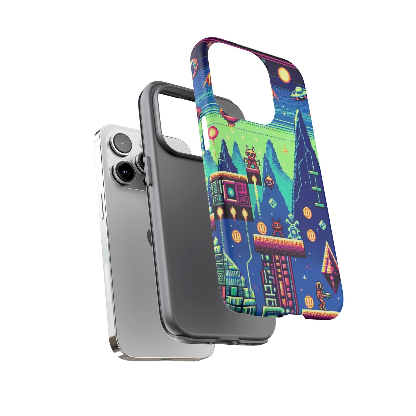 iPhone Retro Gaming Tough Case - Pixel Art Design for Gamers