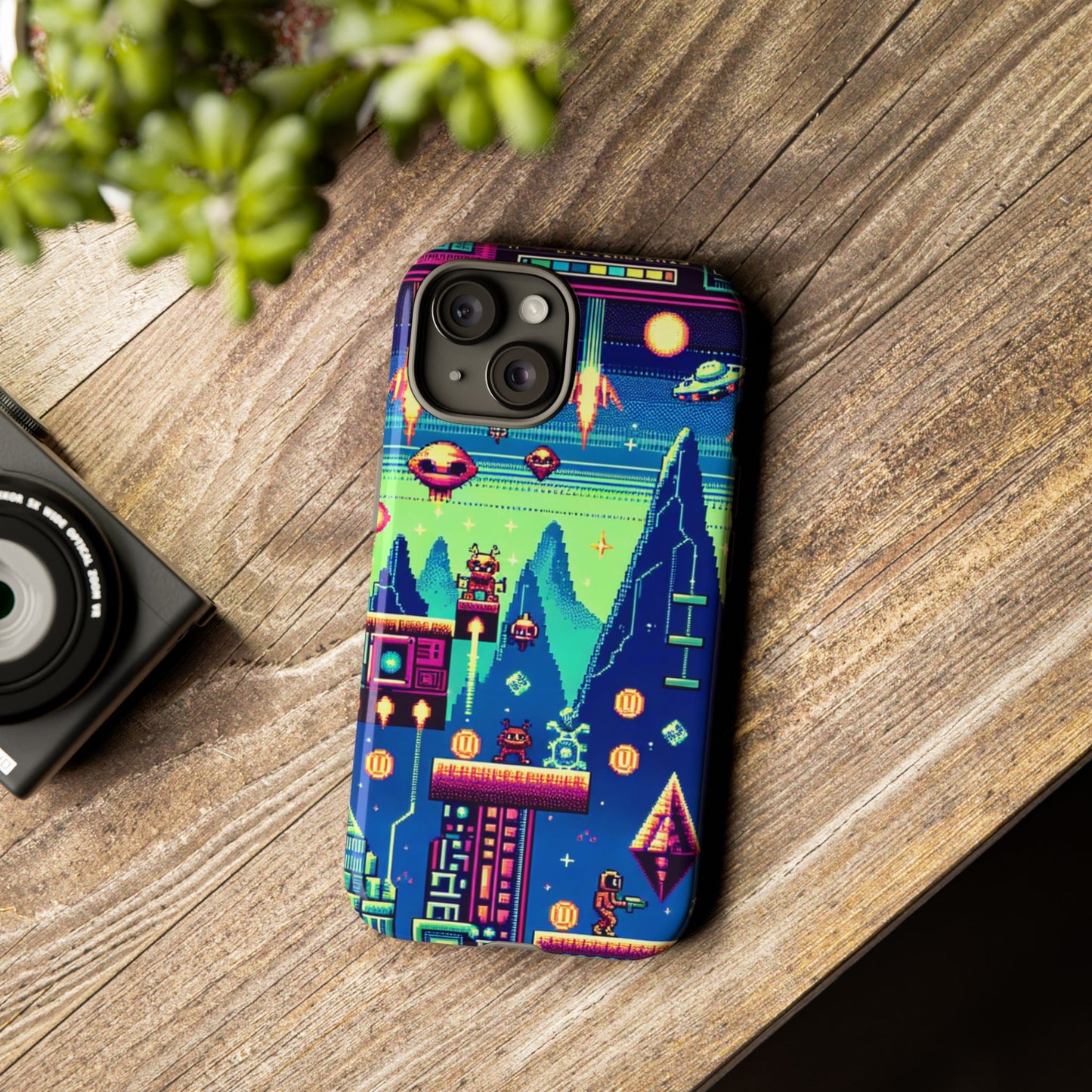 iPhone Retro Gaming Tough Case - Pixel Art Design for Gamers