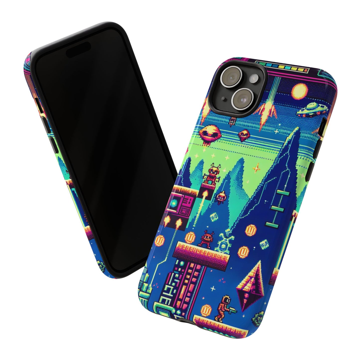 iPhone Retro Gaming Tough Case - Pixel Art Design for Gamers