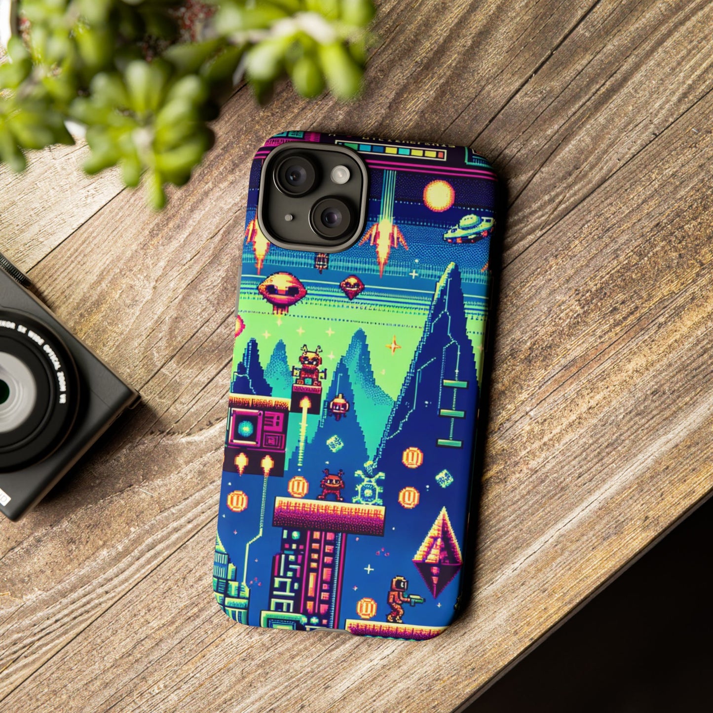 iPhone Retro Gaming Tough Case - Pixel Art Design for Gamers
