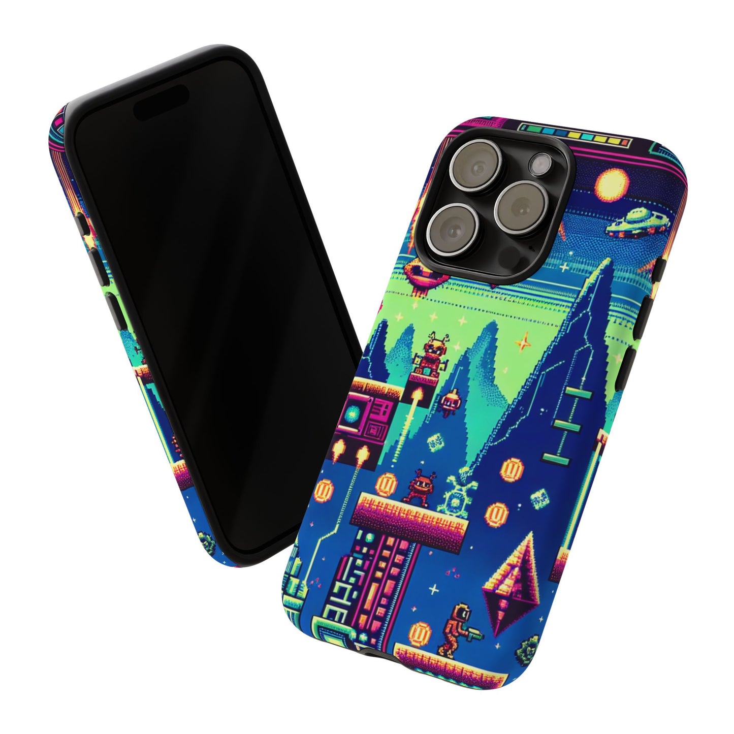 iPhone Retro Gaming Tough Case - Pixel Art Design for Gamers