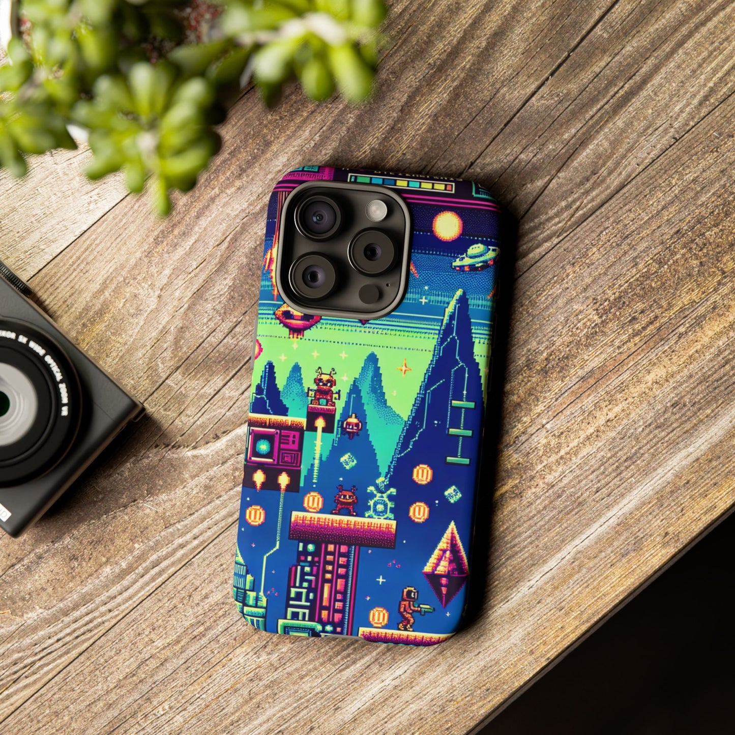 iPhone Retro Gaming Tough Case - Pixel Art Design for Gamers