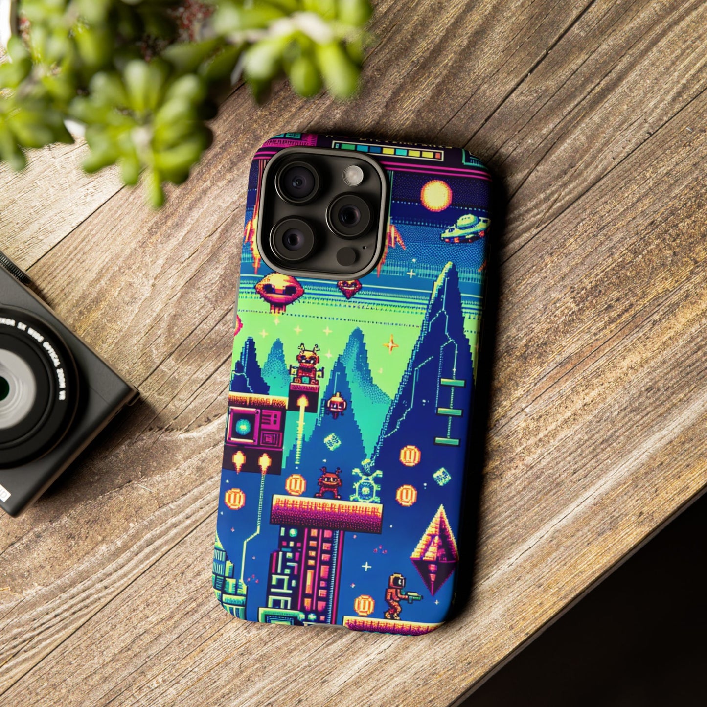 iPhone Retro Gaming Tough Case - Pixel Art Design for Gamers