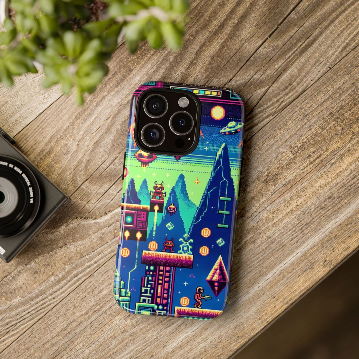 iPhone Retro Gaming Tough Case - Pixel Art Design for Gamers