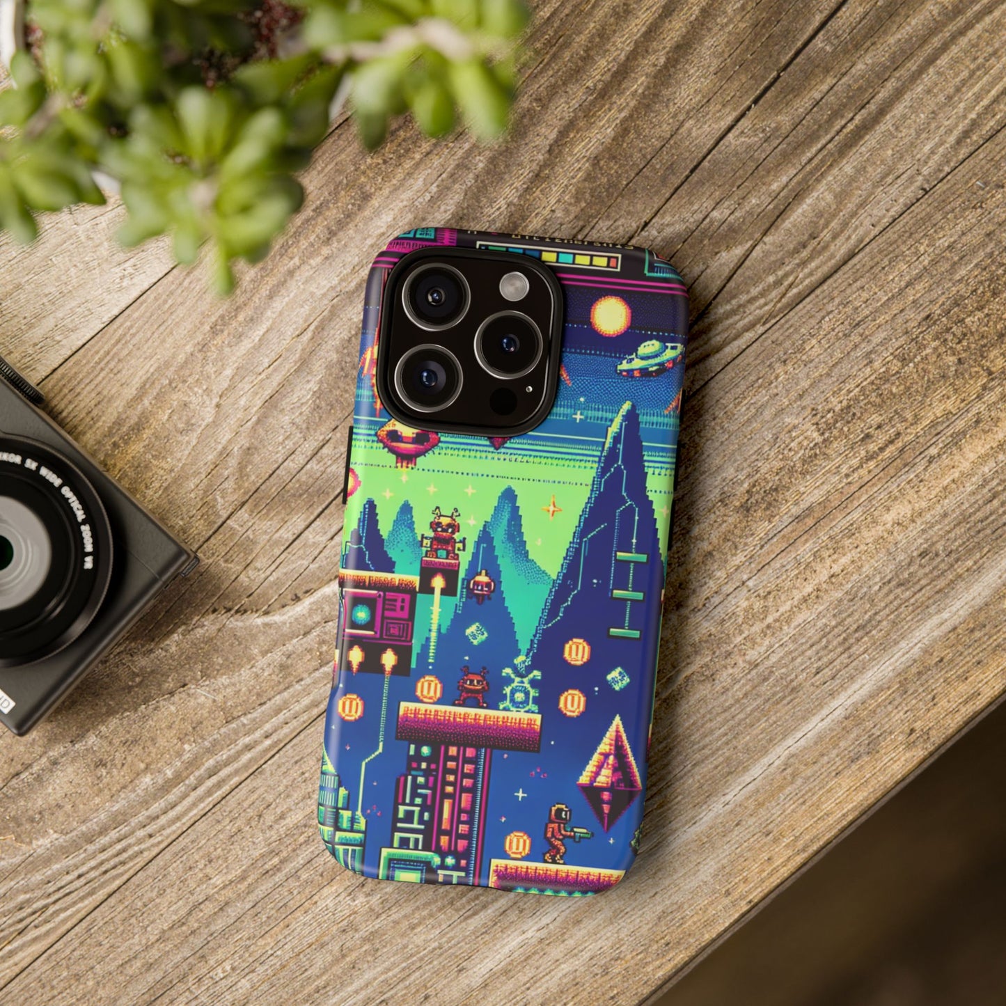 iPhone Retro Gaming Tough Case - Pixel Art Design for Gamers