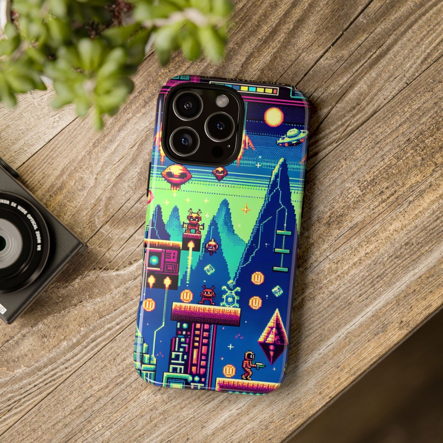 iPhone Retro Gaming Tough Case - Pixel Art Design for Gamers