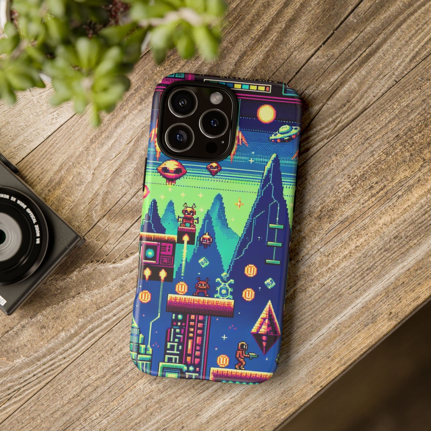 iPhone Retro Gaming Tough Case - Pixel Art Design for Gamers