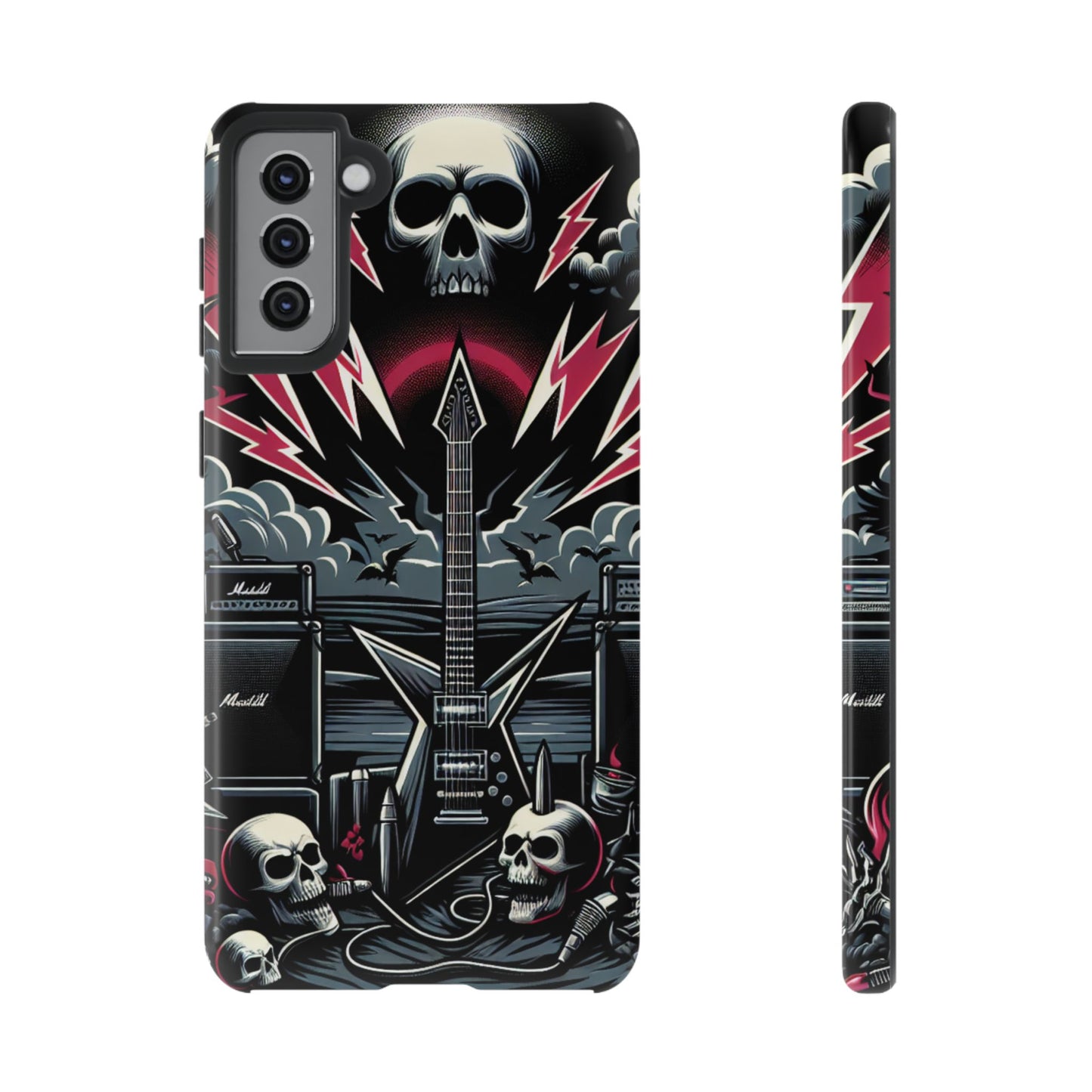 Android Tough Phone Case: Metal Inspired