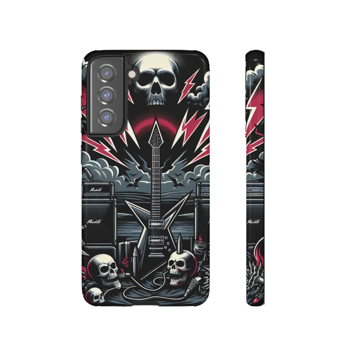Android Tough Phone Case: Metal Inspired