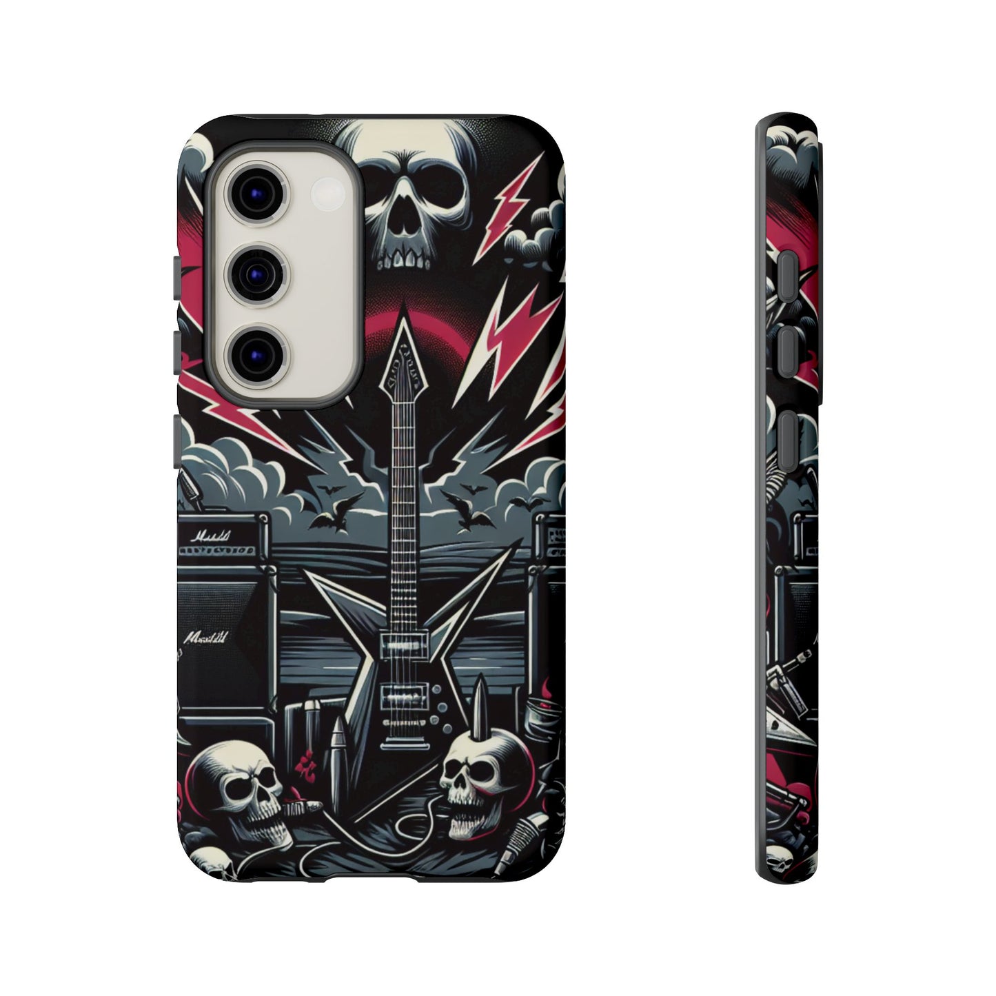 Android Tough Phone Case: Metal Inspired