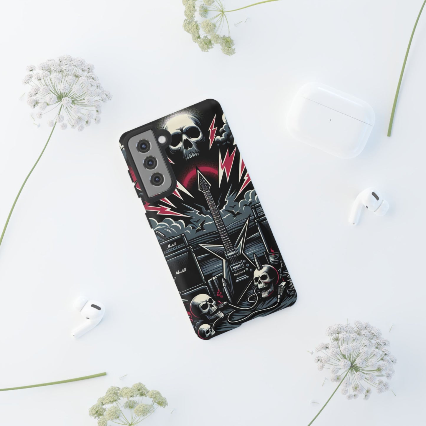 Android Tough Phone Case: Metal Inspired