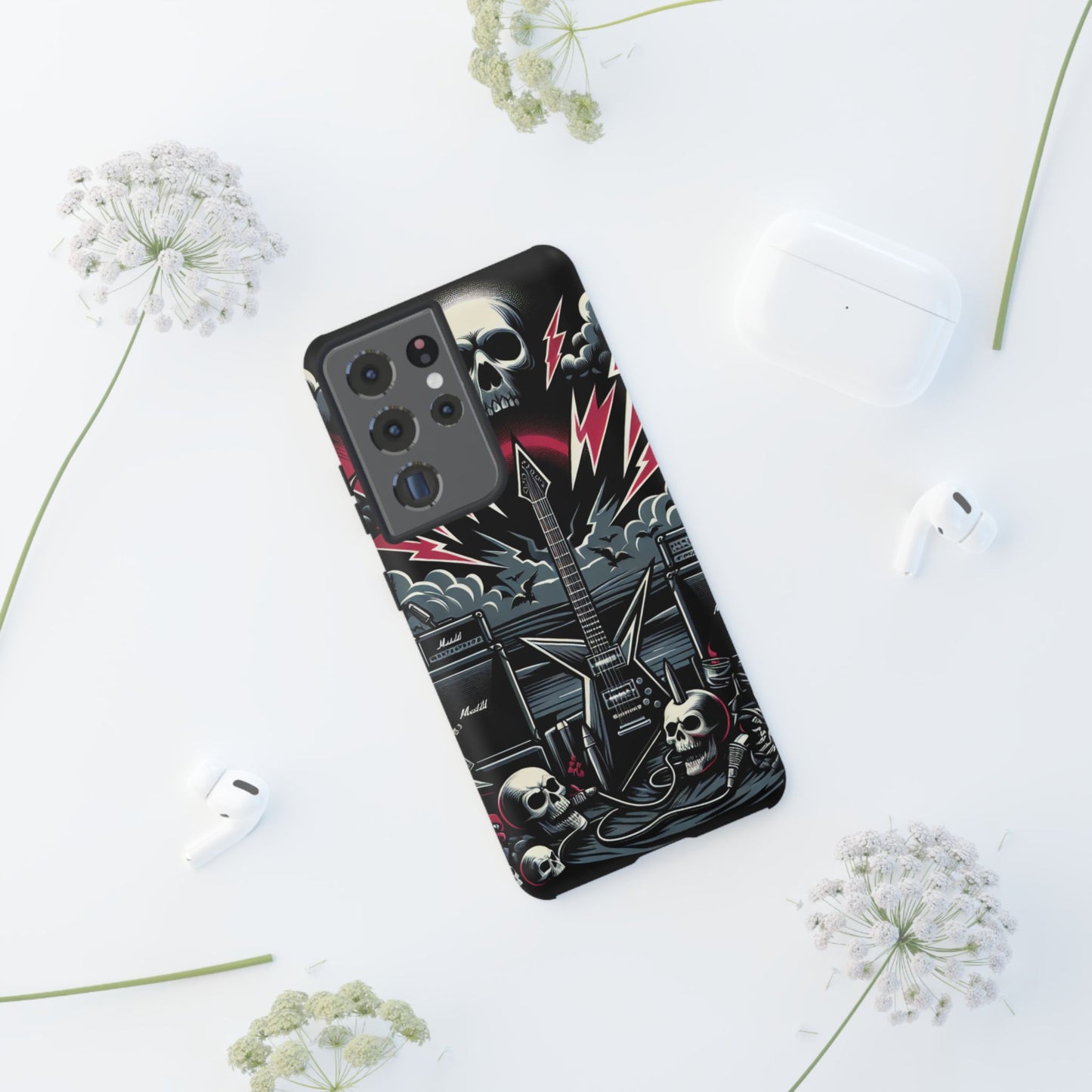 Android Tough Phone Case: Metal Inspired