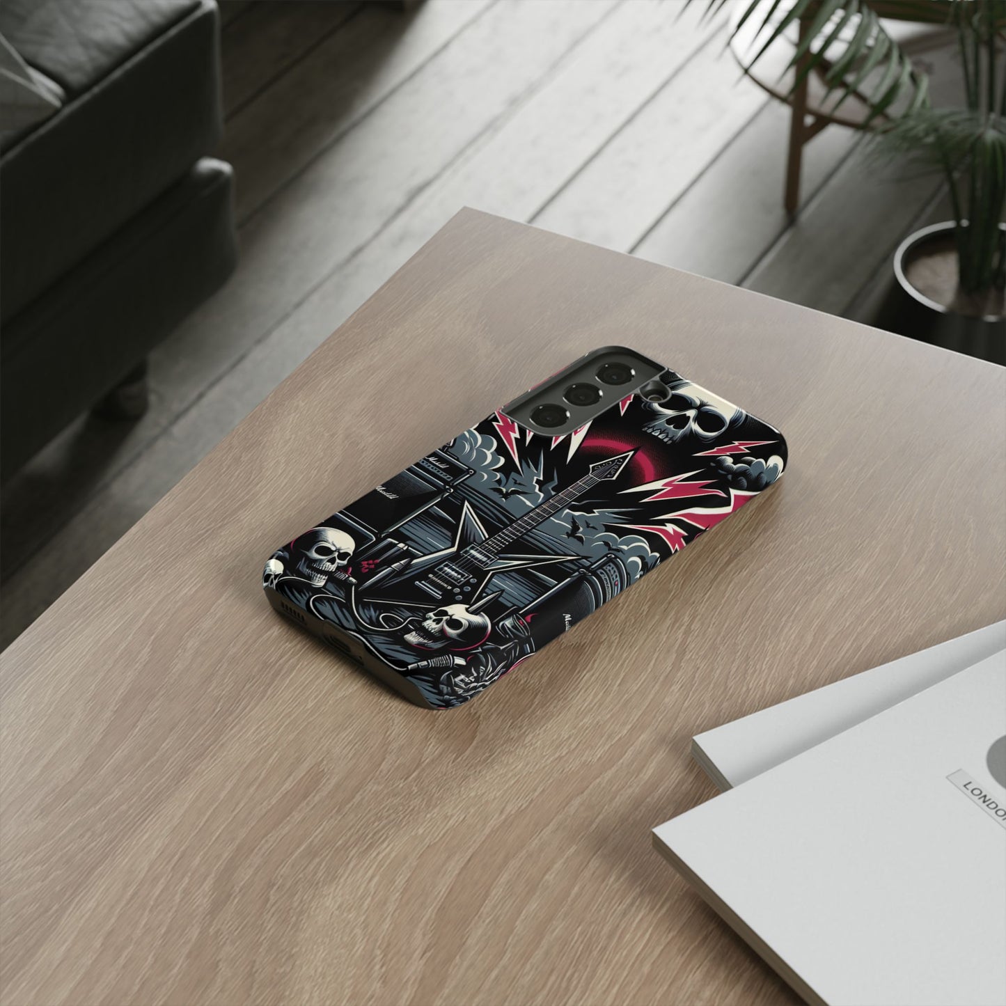 Android Tough Phone Case: Metal Inspired