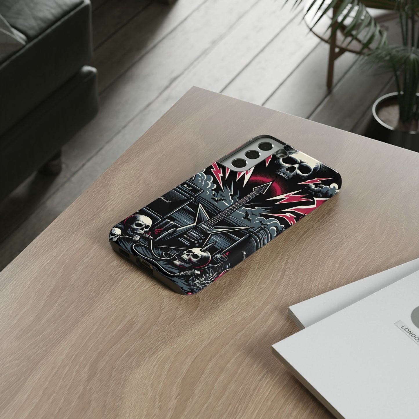 Android Tough Phone Case: Metal Inspired