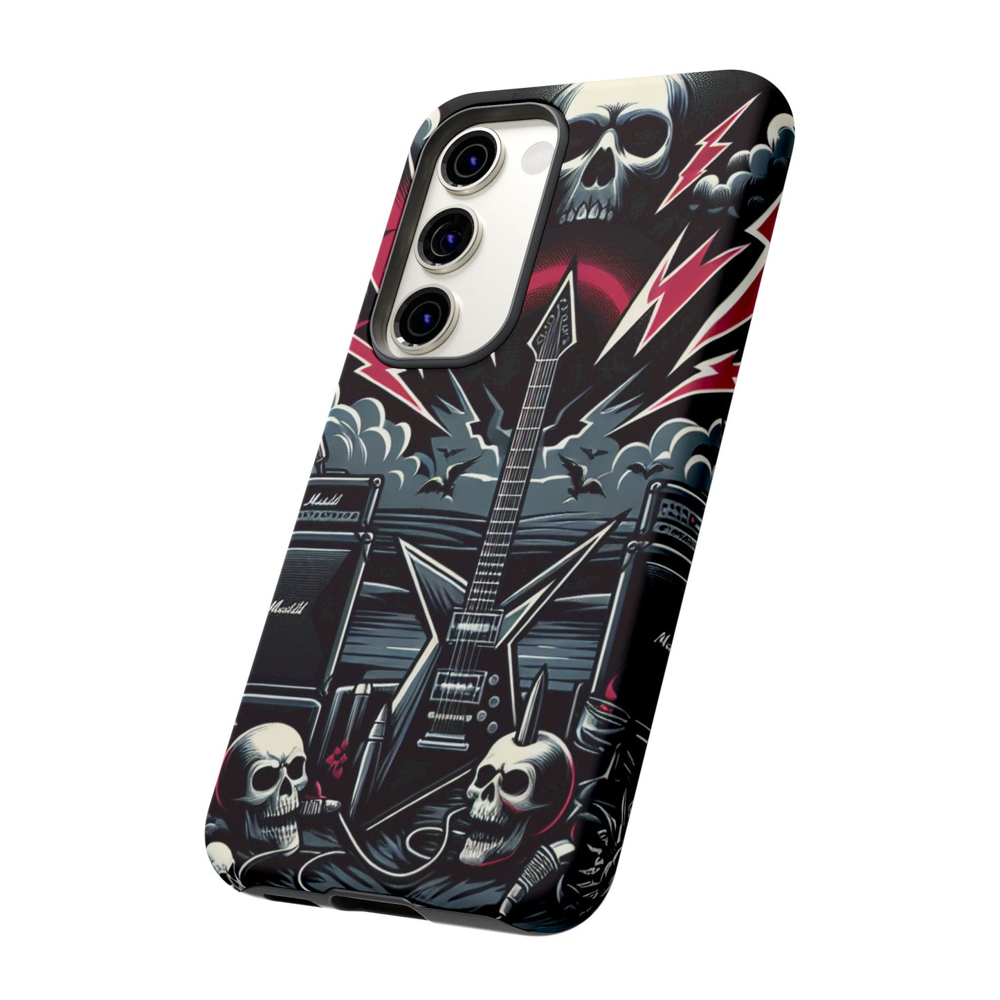 Android Tough Phone Case: Metal Inspired