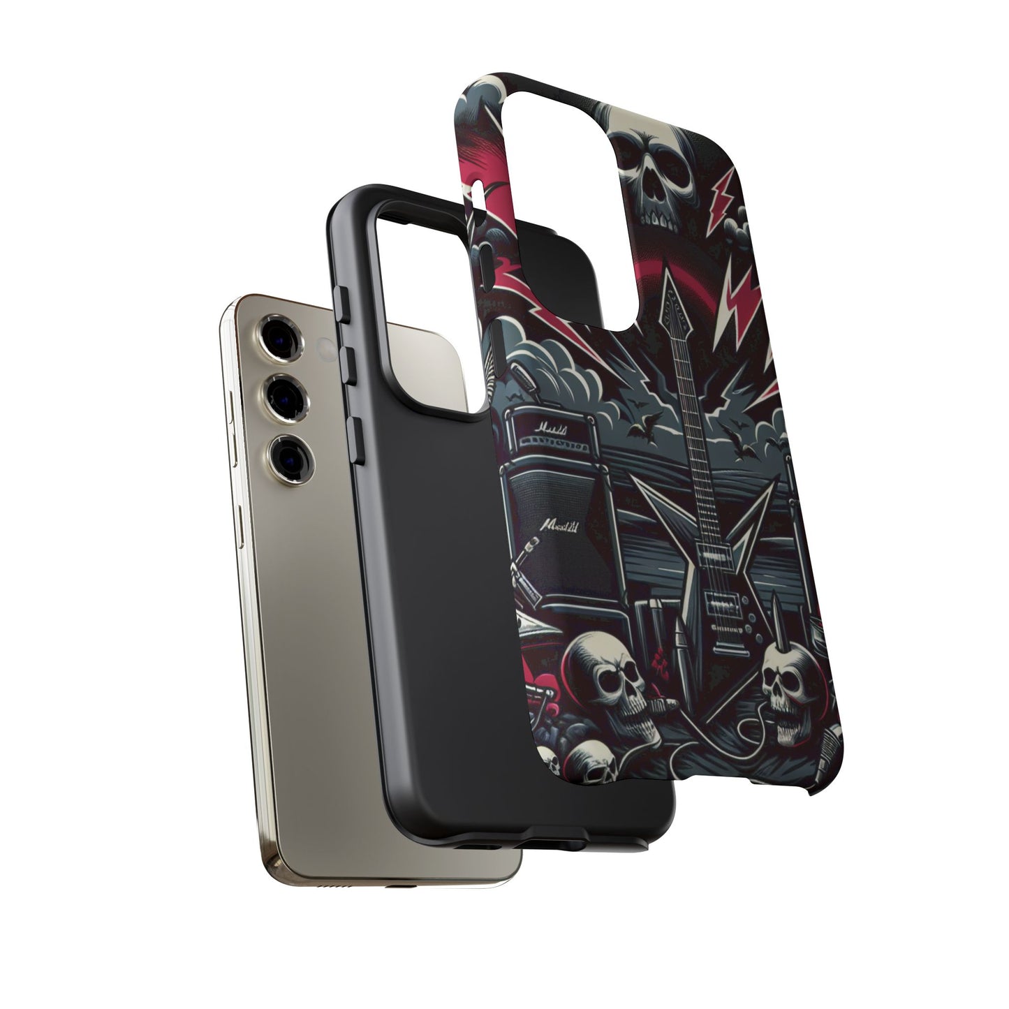 Android Tough Phone Case: Metal Inspired