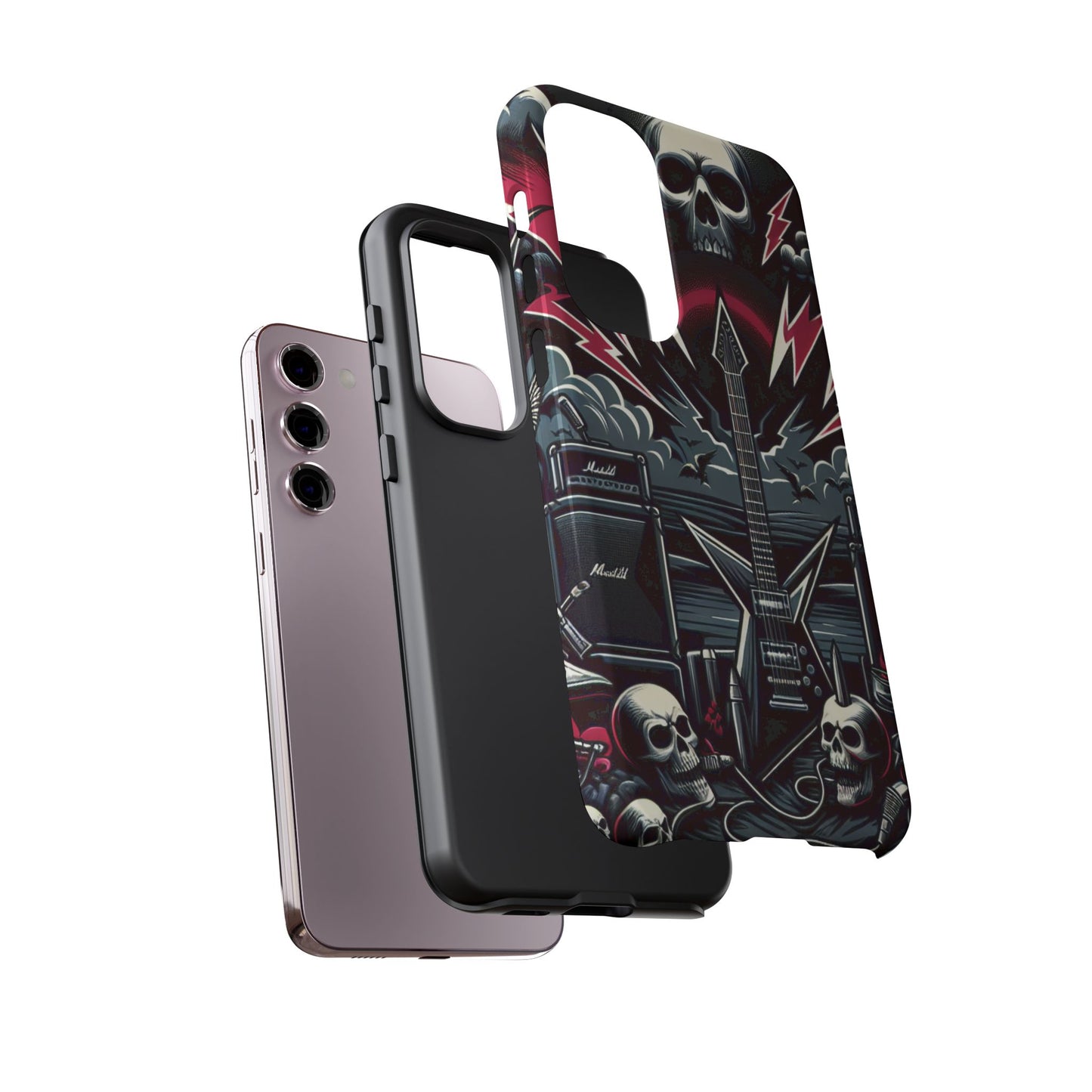 Android Tough Phone Case: Metal Inspired