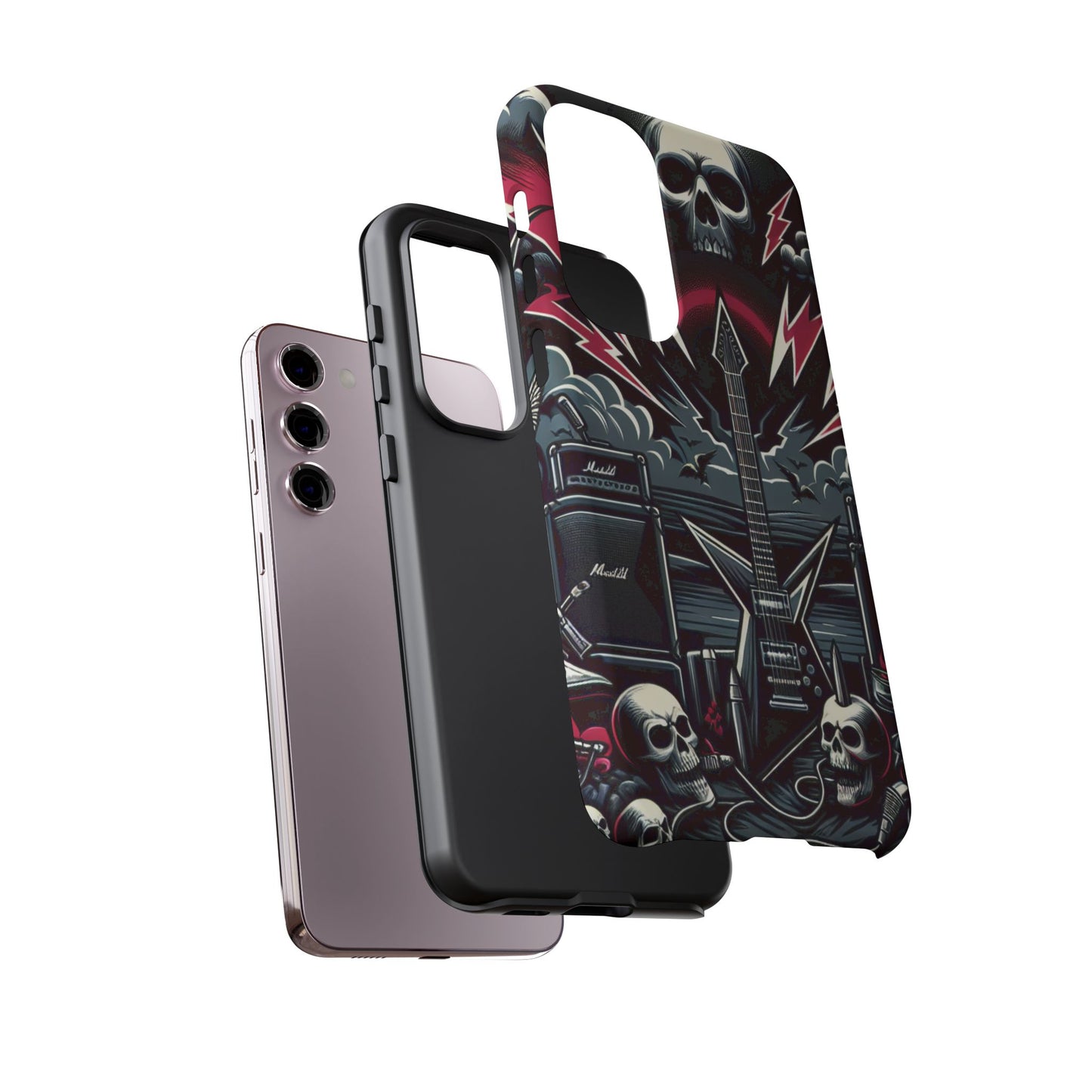 Android Tough Phone Case: Metal Inspired