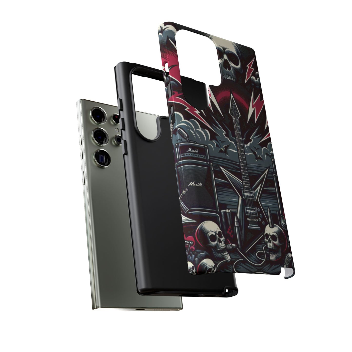 Android Tough Phone Case: Metal Inspired