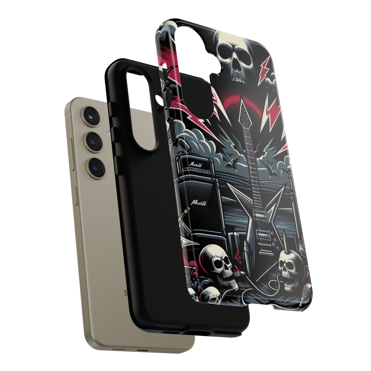 Android Tough Phone Case: Metal Inspired