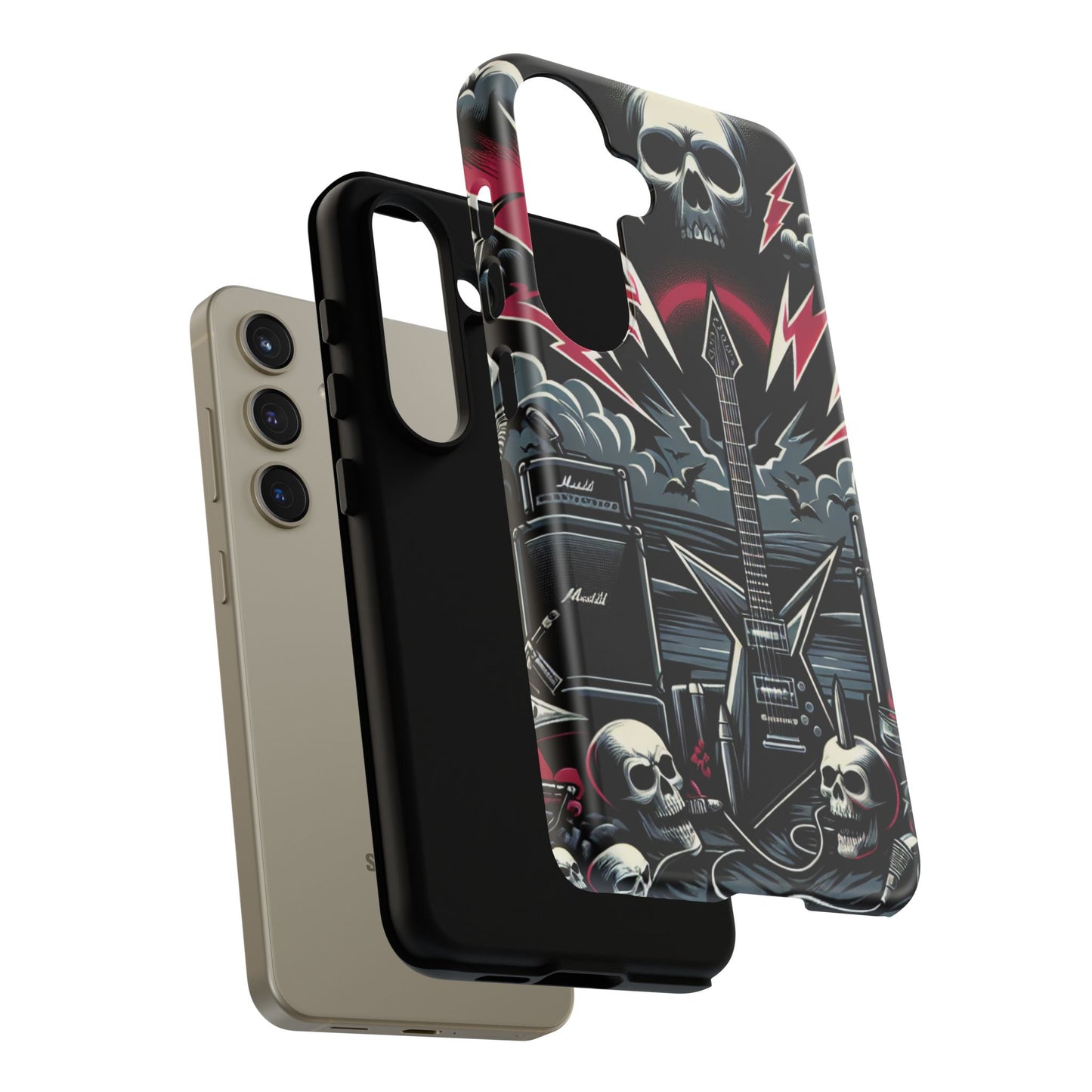 Android Tough Phone Case: Metal Inspired